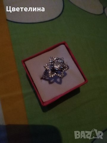  Пръстен с цирконии , снимка 2 - Пръстени - 25945408