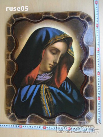 Пано дървено с апликация на Дева Мария, снимка 3 - Други ценни предмети - 15035288