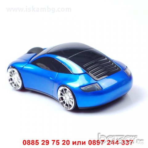 Мишка кола Порше - Синя, снимка 4 - Клавиатури и мишки - 12971835