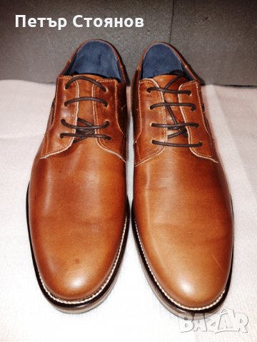 Стилни мъжки обувки от естествена кожа PAUL HUNTER №44, снимка 2 - Ежедневни обувки - 24462010