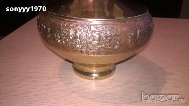 Масивна и красива ваза-21х15см-внос швеицария, снимка 11 - Антикварни и старинни предмети - 16843994