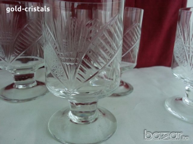 сервиз кристални чаши , снимка 14 - Антикварни и старинни предмети - 20122827