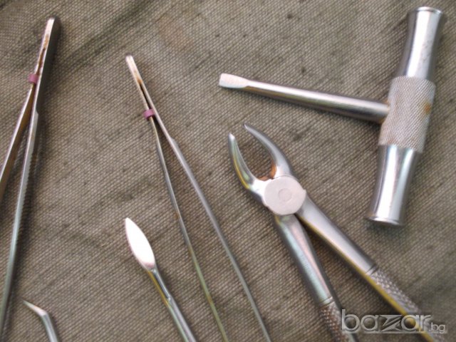 зъболекарски инструменти - 8 бр , снимка 3 - Антикварни и старинни предмети - 13833980