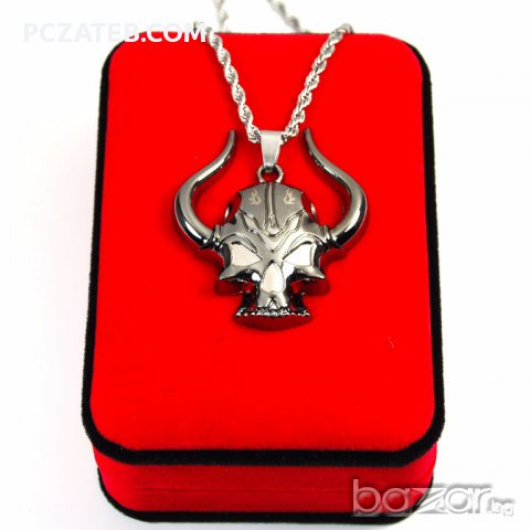 Метален медальон с ланец от медицинска стомана 2, снимка 1