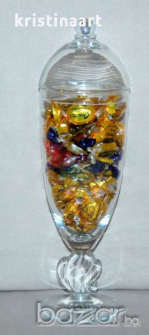 Универсални стъклени чаши-бонбониера 3бр, снимка 6 - Чаши - 13428144