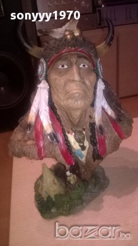 Индиански вожд-40х30см-внос швеицария, снимка 4 - Антикварни и старинни предмети - 17007797