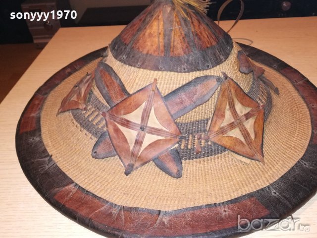 автентична тибетска/монголска шапка-46х22см-внос швеицария, снимка 7 - Колекции - 20285414