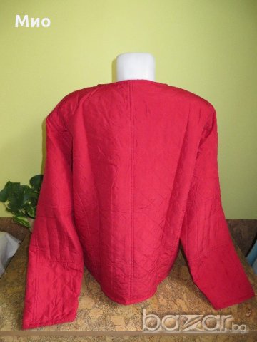 Копринено яке, 50-52, червено, снимка 3 - Якета - 20727524
