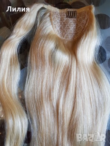 Опашка 100% естествена коса, 100гр., 58см. 613, снимка 3 - Аксесоари за коса - 25680056
