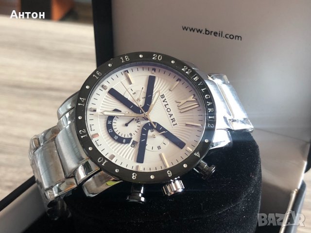 Продавам Bvlgari Модел Tourbillon Bleck and White мъжки стилен часовник, снимка 11 - Мъжки - 22775859