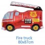 Пожарна кола голям фолио фолиев балон хелий въздух парти, снимка 1 - Други - 24551449