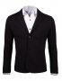 Мъжко черно елегантно памучно сако, снимка 2