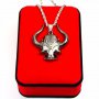 Метален медальон с ланец от медицинска стомана 2, снимка 1 - Колиета, медальони, синджири - 16345557