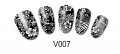 STZ 48 бр прекрасни  черно бели татос ваденки водни стикери за нокти маникюр, снимка 5
