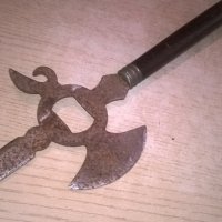 нож-32х11см-интересен метален с дървена дръжка-внос франция, снимка 1 - Колекции - 26193552