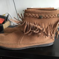 Маркови кожени ботуши Minnetonka High Top Back Zip, снимка 2 - Дамски ботуши - 24981019