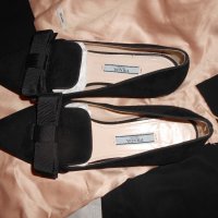 Дамски елегантни оригинални  обувки Prada Women's Black Loafer 100 % кожа , снимка 2 - Дамски обувки на ток - 18714675