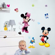 Мини и мики маус стикер лепенка за стена и мебел за детска стая самозалепващ, снимка 1 - Други - 15856473