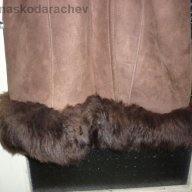 Дълъг дамски кожен кожух (палто), снимка 3 - Палта, манта - 11873393