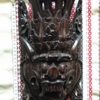 дървени маски-3 броя дърворезба, снимка 5 - Антикварни и старинни предмети - 26014195