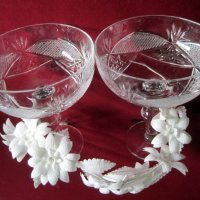Обредни чаши за сватба, кристални ритуални бокали за младоженци, снимка 3 - Чаши - 21789255