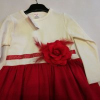 РОКЛЯ бяло и червено  с червено цвете 1,2,3,годинки, снимка 4 - Детски рокли и поли - 20155461