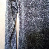 Черна Дамска блуза тънка с ламе и дълъг ръкав, снимка 3 - Блузи с дълъг ръкав и пуловери - 25678747