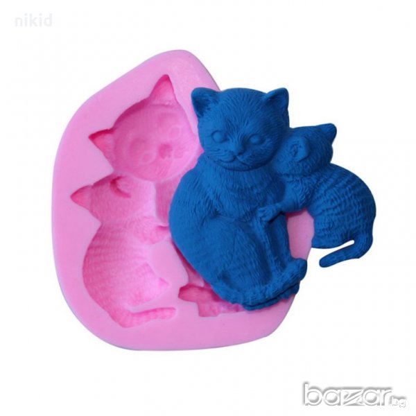майка котка с коте силиконов молд форма за декорация торта фондан шоколад и др, снимка 1