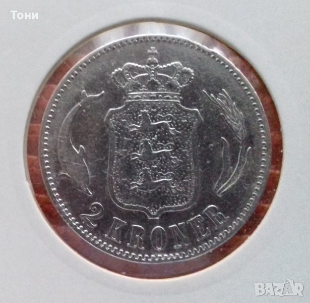 Монета Дания - 2 Крони 1876 г. Сребро /1, снимка 1