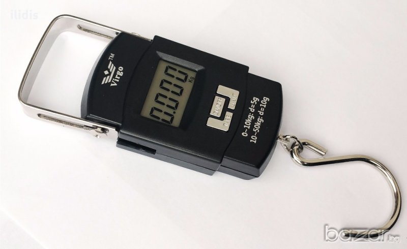 Кантар електронен до 50кг за риболов и в домакинството, снимка 1