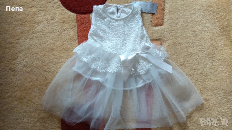 6-8 месеца чисто нова детска рокличка с бродерия за дете , снимка 1