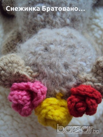 Ръчно плетена играчка - Овца, снимка 4 - Кукли - 21169599