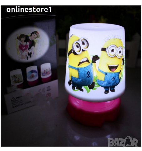 LED нощна лампа - миниони, снимка 2 - Настолни лампи - 22734173