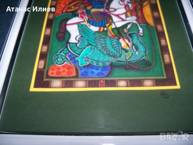 "Свети Георги" картина от художничката Искра Асенова, снимка 13 - Картини - 22186499