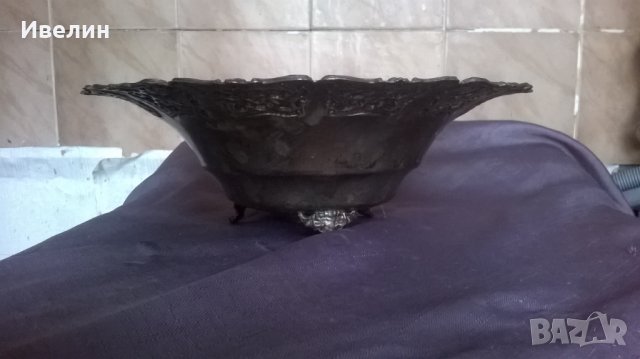 стара посребрена купа арт деко, снимка 2 - Антикварни и старинни предмети - 25789090