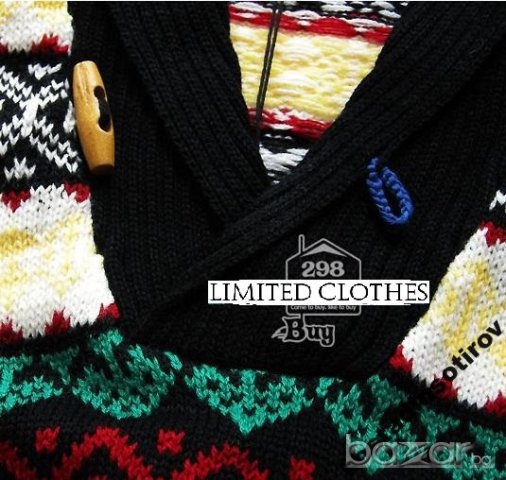 BURBERRY Плетен Мъжки Пуловер размер 46 (S), снимка 2 - Пуловери - 6939352