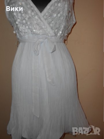 Бяла рокля Azara, снимка 12 - Рокли - 22643590