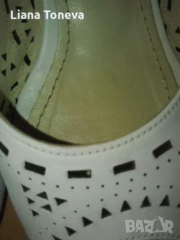 Бели летни обувки, снимка 8 - Дамски обувки на ток - 25212068