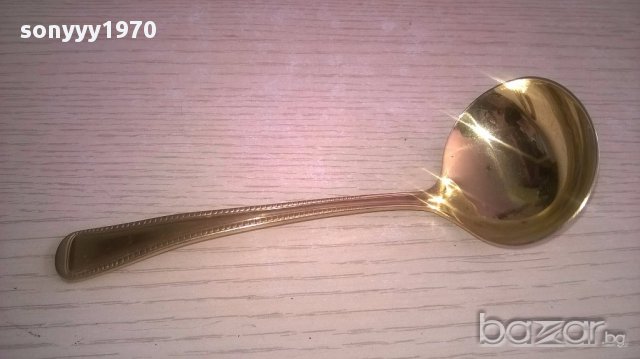 Imperial 18/10-23/24 karat hartvergoldet-черпак 17х6см-внос швеицария, снимка 3 - Антикварни и старинни предмети - 17868417