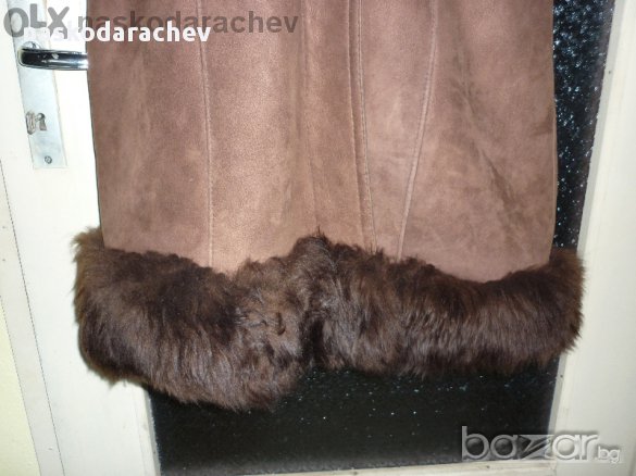 Дълъг дамски кожен кожух (палто), снимка 3 - Палта, манта - 11873393