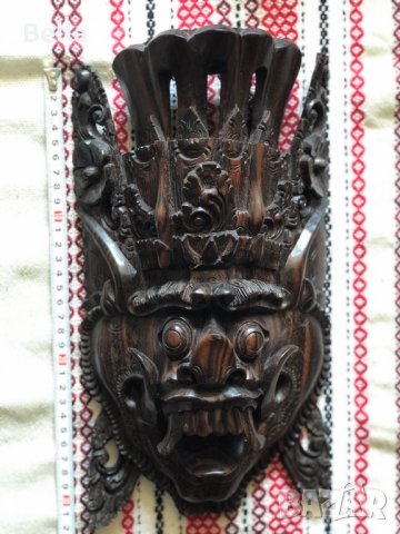 дървени маски-3 броя дърворезба, снимка 5 - Антикварни и старинни предмети - 26014195