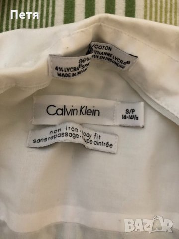 Calvin Klein Детска бяла риза за 14 години, снимка 2 - Детски ризи - 24852004