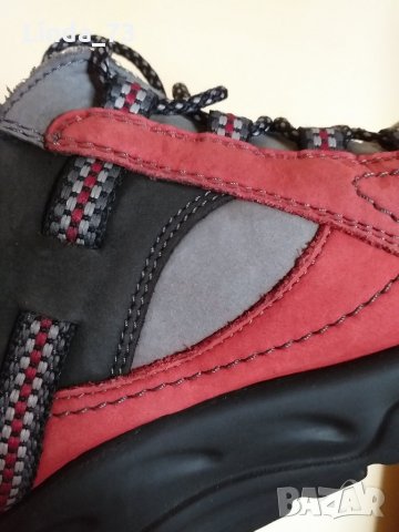 Дам.обувки/маратонки-/ест.кожа/-"JANINA"-№39-цвят-черно+червено. Закупени от Германия., снимка 8 - Дамски ежедневни обувки - 24927287