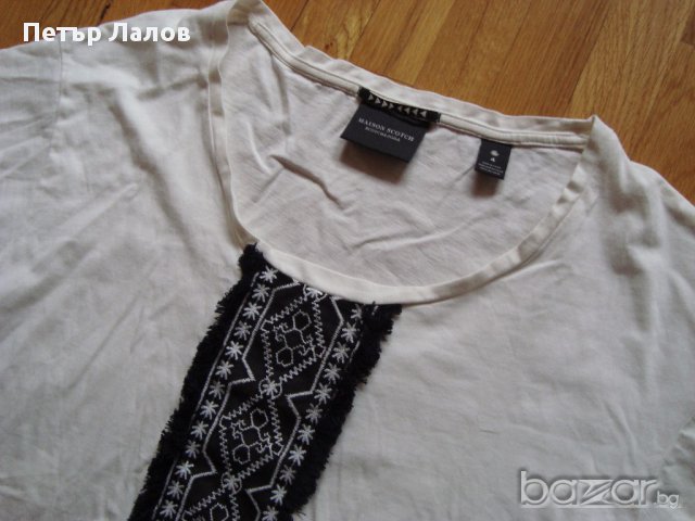 Намалена Maison Scotch - Scotch&Soda блузка с къс ръкав дамска, снимка 6 - Тениски - 17840614