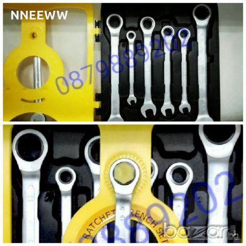 Ключ звездогаечен с тресчотка-/8,10,12,13,14,17,19mm/, снимка 4 - Ключове - 21005346