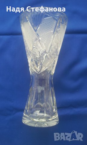 Кристална ваза с форма на пясъчен часовник , снимка 6 - Вази - 25562908