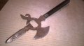 нож-32х11см-интересен метален с дървена дръжка-внос франция, снимка 1