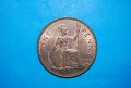 1 пени Великобритания 1967 голяма монета, снимка 1