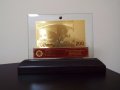 Банкноти сувенири - 200 евро златни със сертификат идеални за подаръци , снимка 1 - Нумизматика и бонистика - 6942544