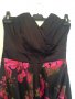 Черна рокля на цветя, снимка 3